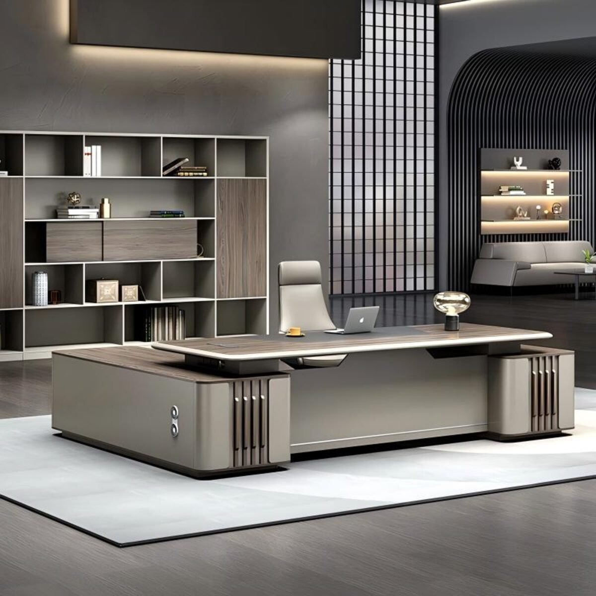 Black Wood Aria boardroom table