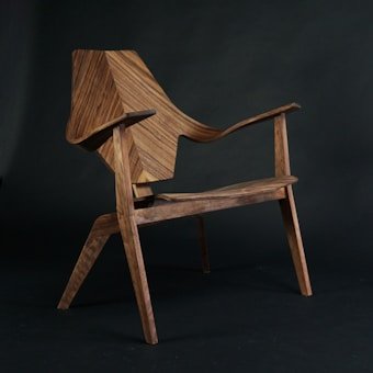 Black Wood solid wood lounge chair