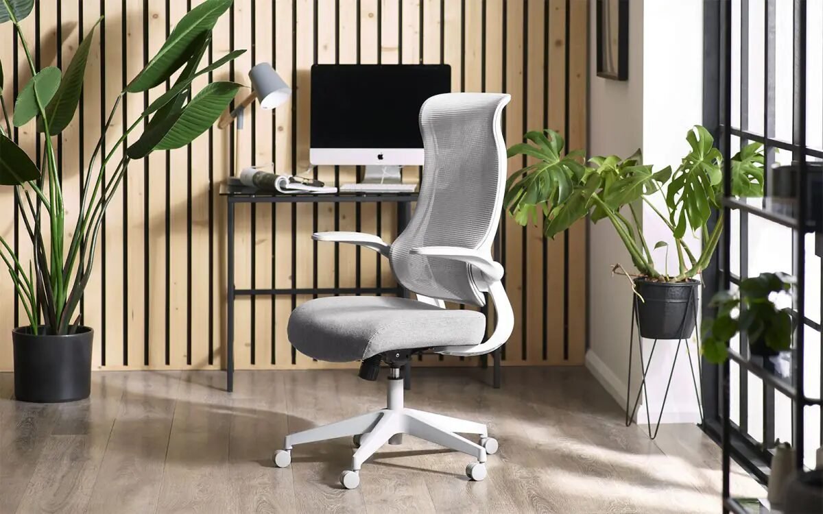 Black Wood ergonomic mesh task chair